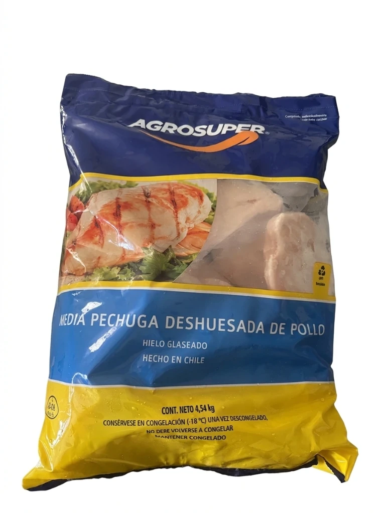 Media pechuga deshuesada Bolsa 4.5 kg
